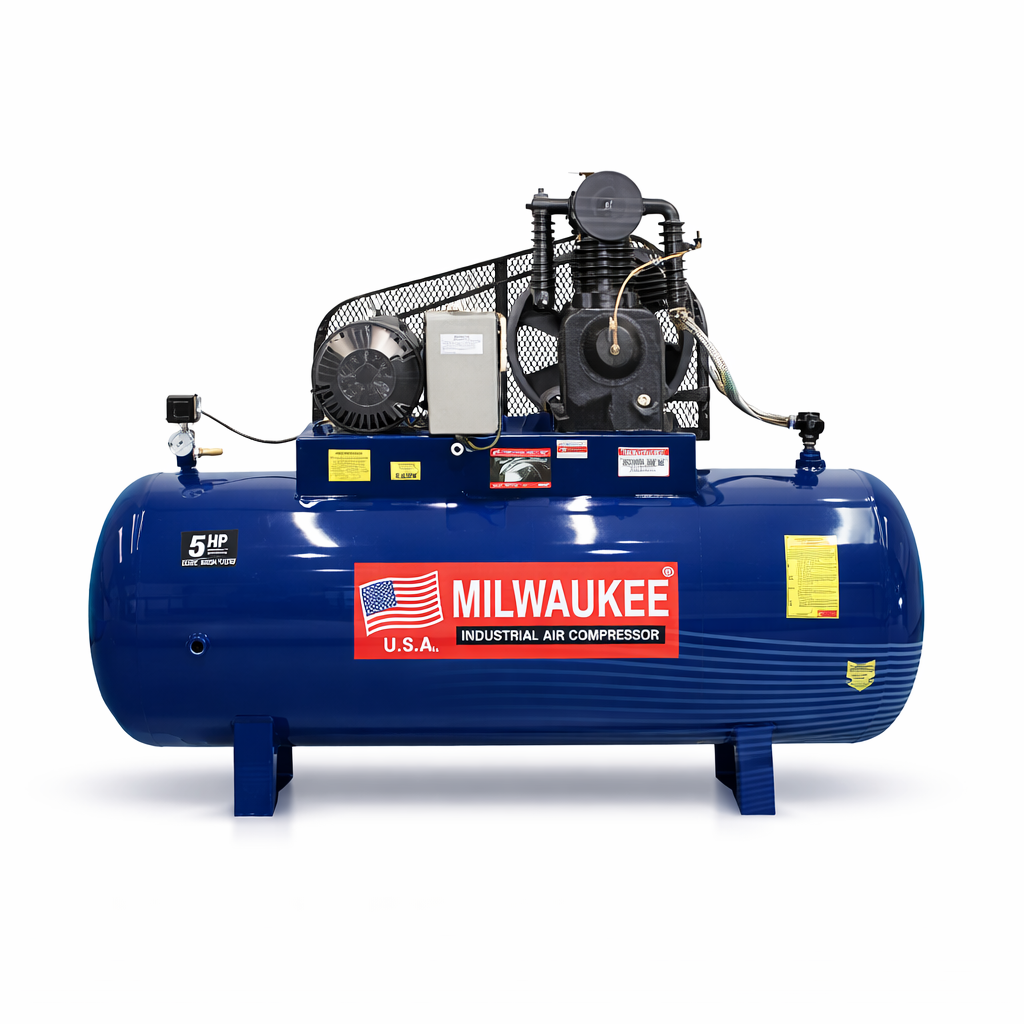 Compresor Industrial De Aire 5HP 500L 220V Bifasico