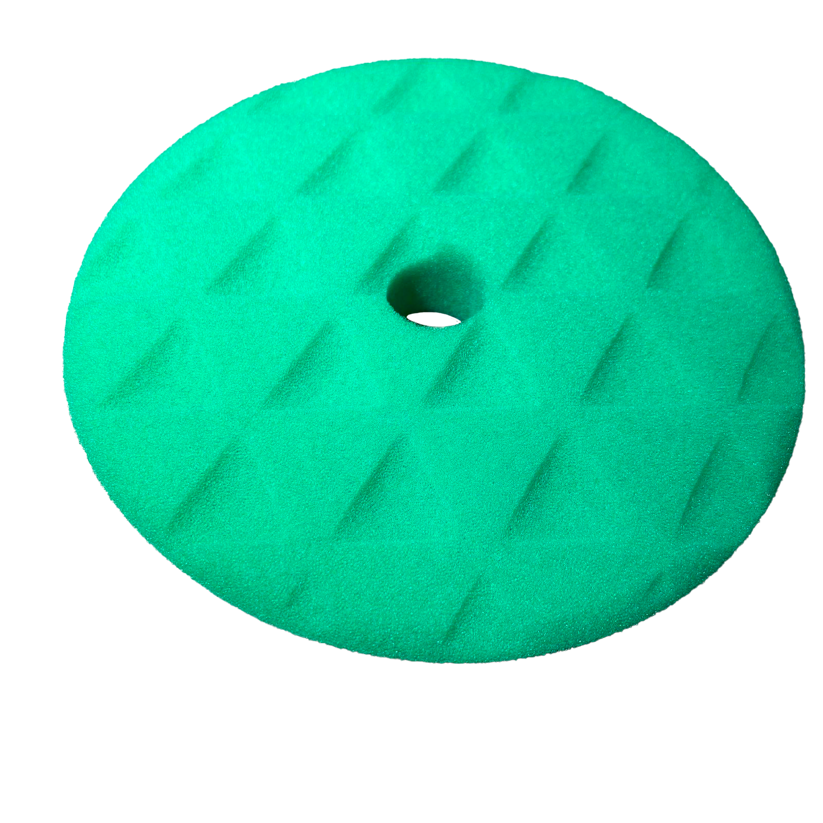 Almohadilla De Esponja Para Pulir Encerar Triángulo Corte Alto 6" Verde