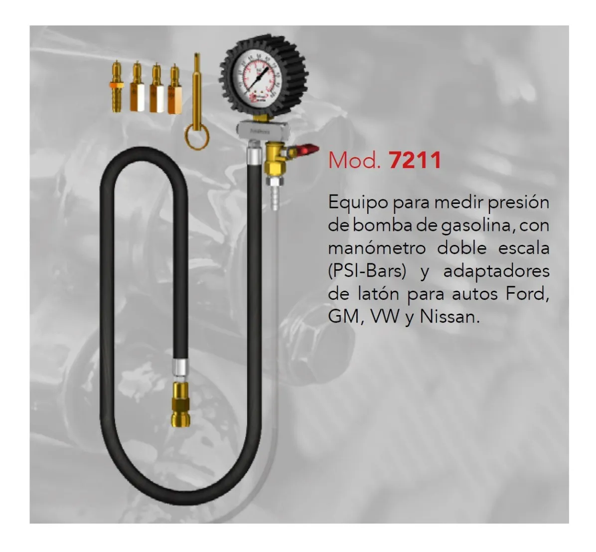 Manómetro Para Presión De Bomba Gasolina Zenitrom