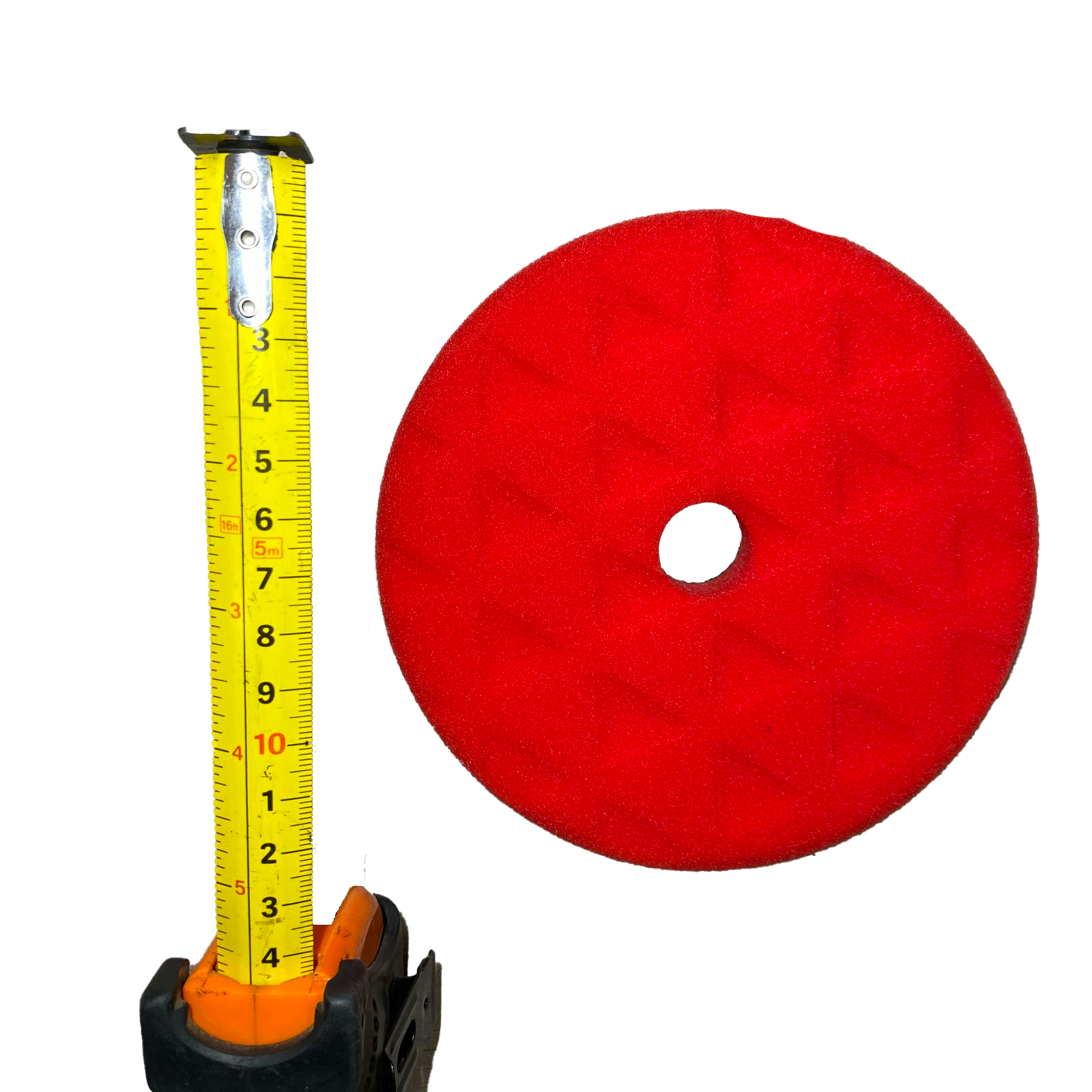 Almohadilla De Esponja Para Pulir Encerar Triángulo Corte Suave 6" Rojo