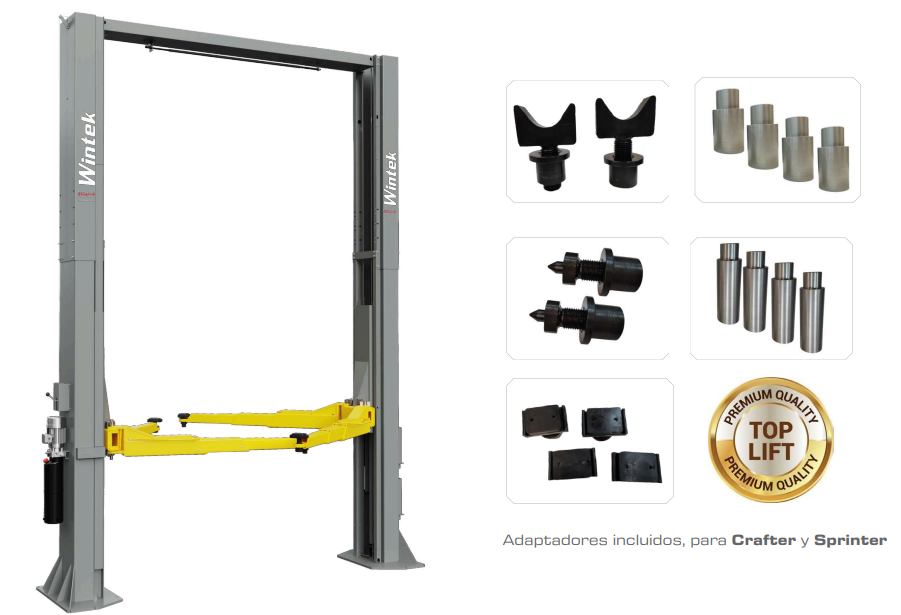 Rampa 2 Postes 15000 LB Con Travesaño Para Crafter/Sprinter WRPRTC265