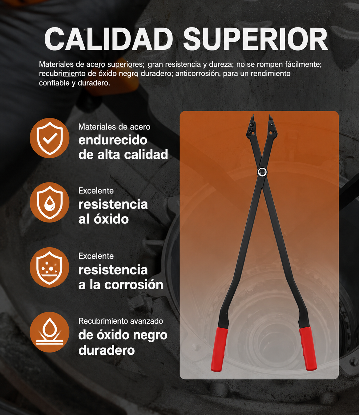 Pinzas Largas Para Seguros Omega 66 cm Para Transmisiones GM 5L40–6L90