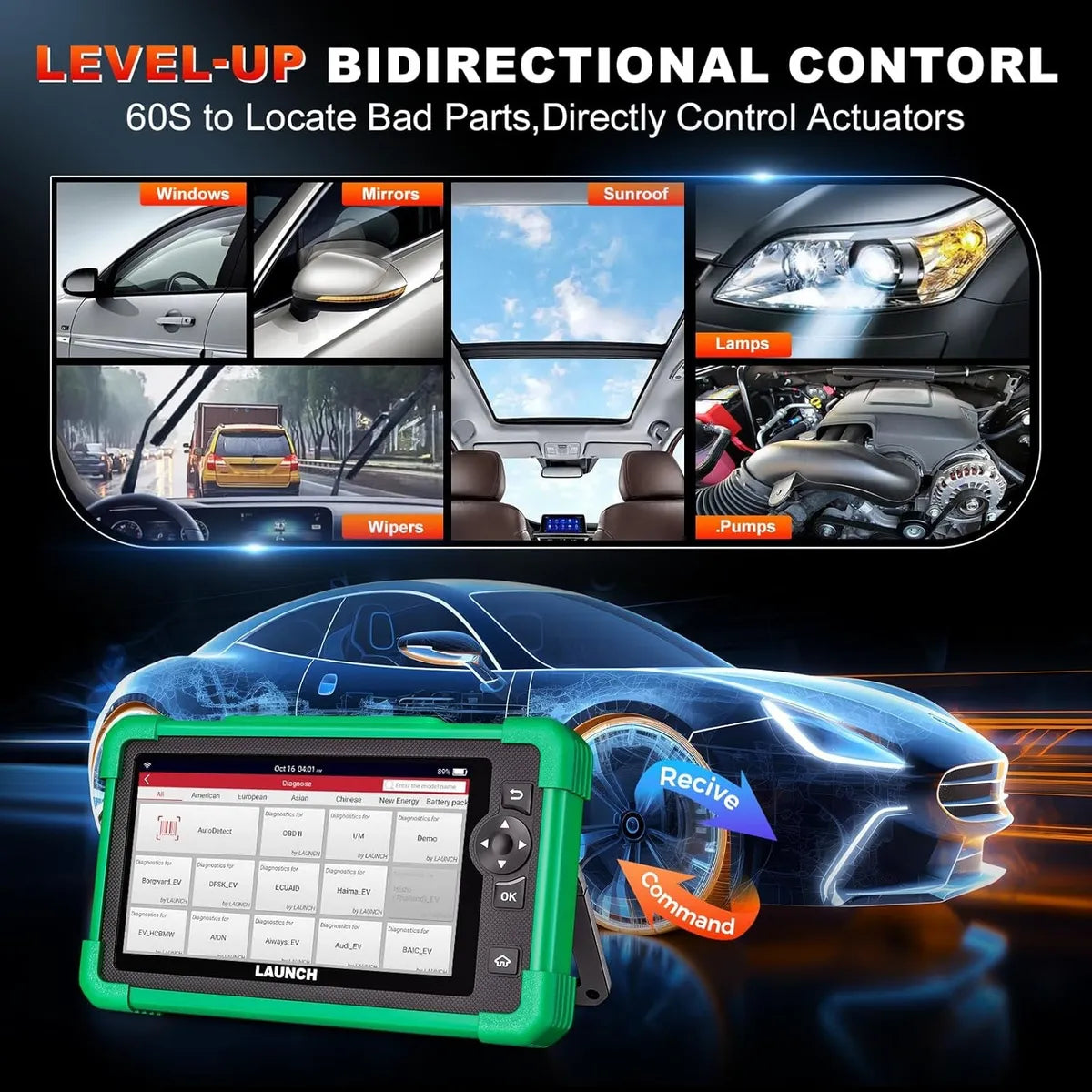 Escáner Automotriz Launch CRP919 EV Vehículos Eléctricos