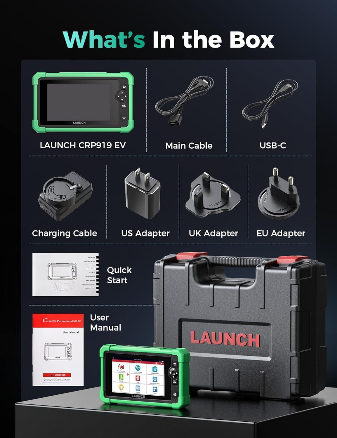 Escáner Automotriz Launch CRP919 EV Vehículos Eléctricos