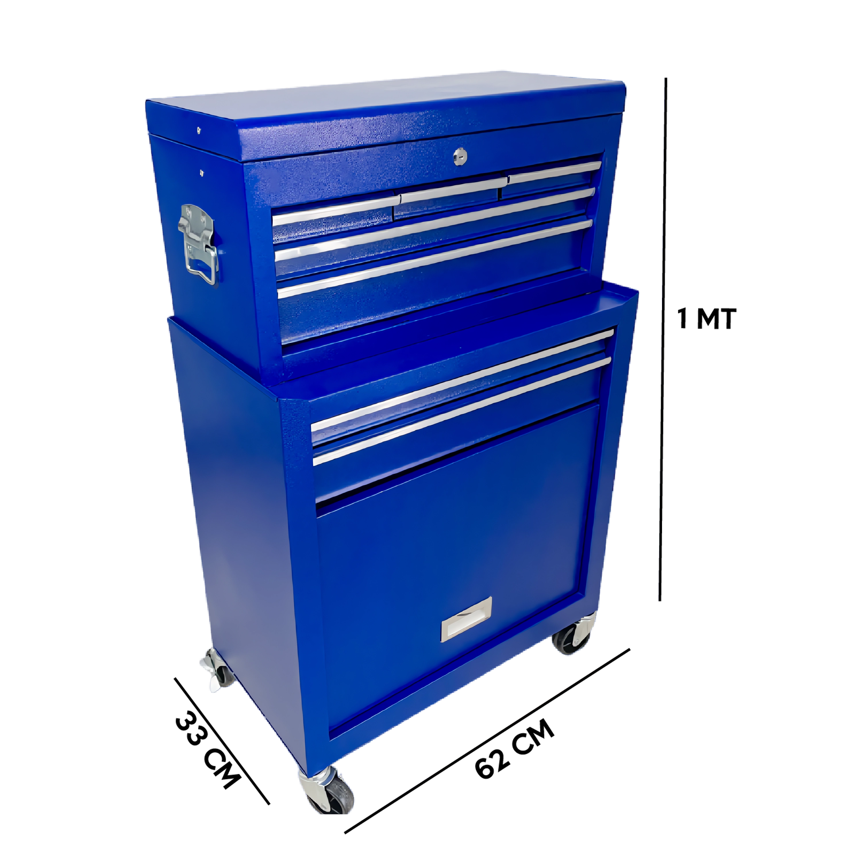 Gabinete Para Herramientas 4 Ruedas 8 Cajones Acero Inox