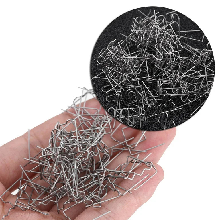 Grapas Para Reparación De Plástico 0.6 y 0.8 mm 100pzs Tipo "W"