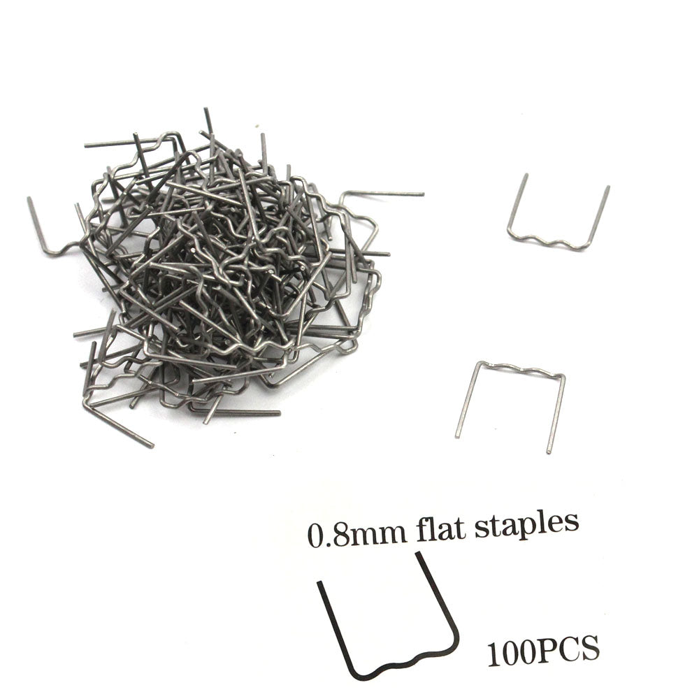 Grapas Para Reparación De Plástico 0.6 y 0.8 mm 100pzs Tipo "U"