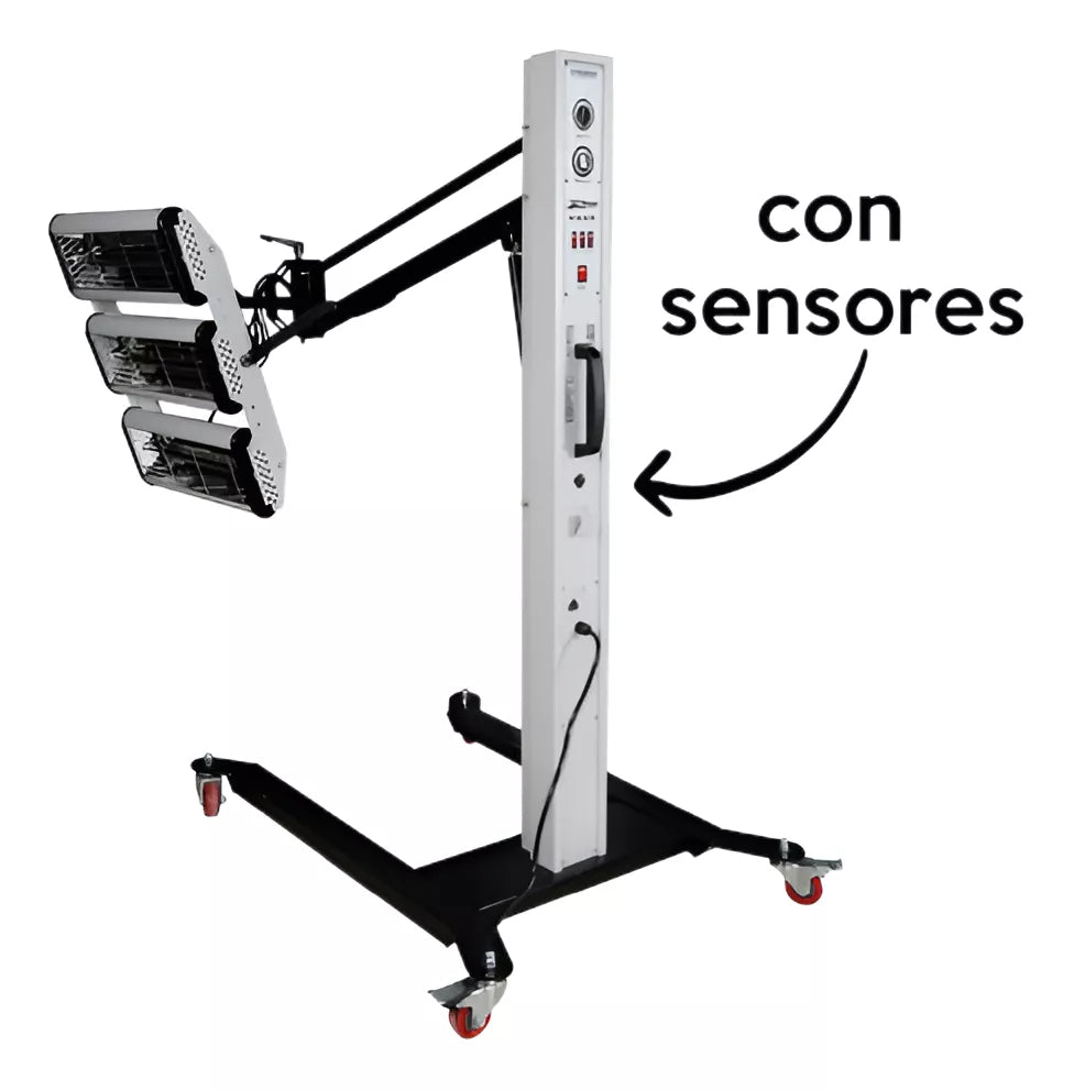 Lámpara De Secado Infrarrojo Pintura Automotriz 3 Paneles x 1050 W Onda Corta