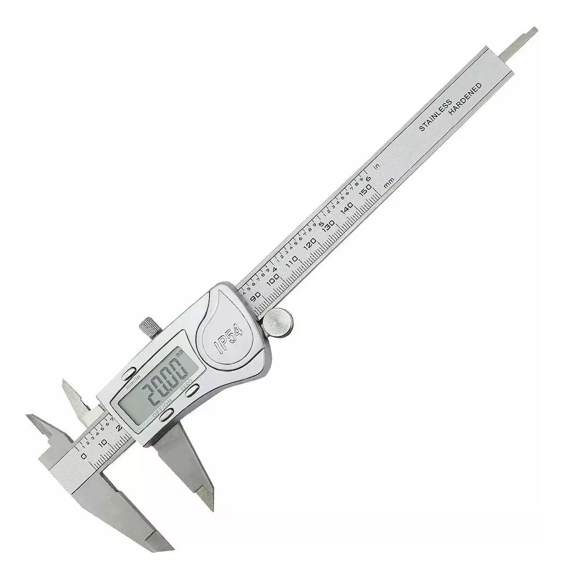 Calibrador Digital Impermeable IP54 Acero Inoxidable MM/IN