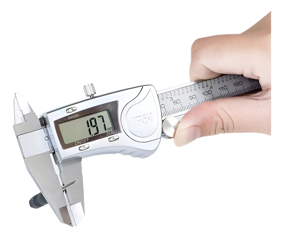 Calibrador Digital Impermeable IP54 Acero Inoxidable MM/IN