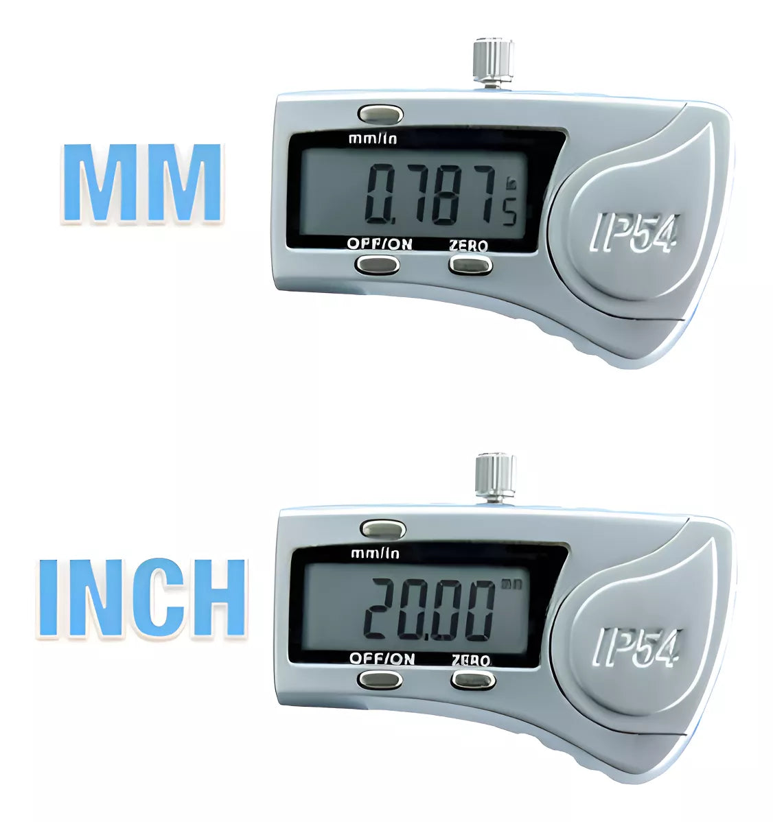 Calibrador Digital Impermeable IP54 Acero Inoxidable MM/IN