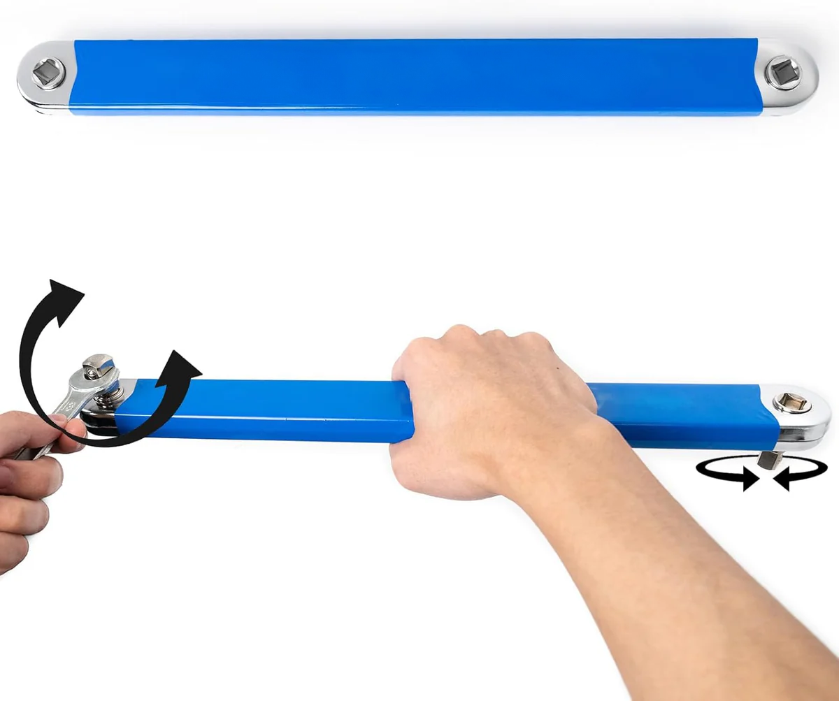 Llave De Extensión De Impacto Con Adaptadores 1/2" 1/4" y 3/8"