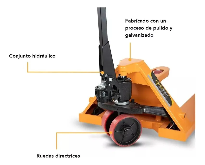 Patín Hidráulico Ruedas De Goma 3 Toneladas