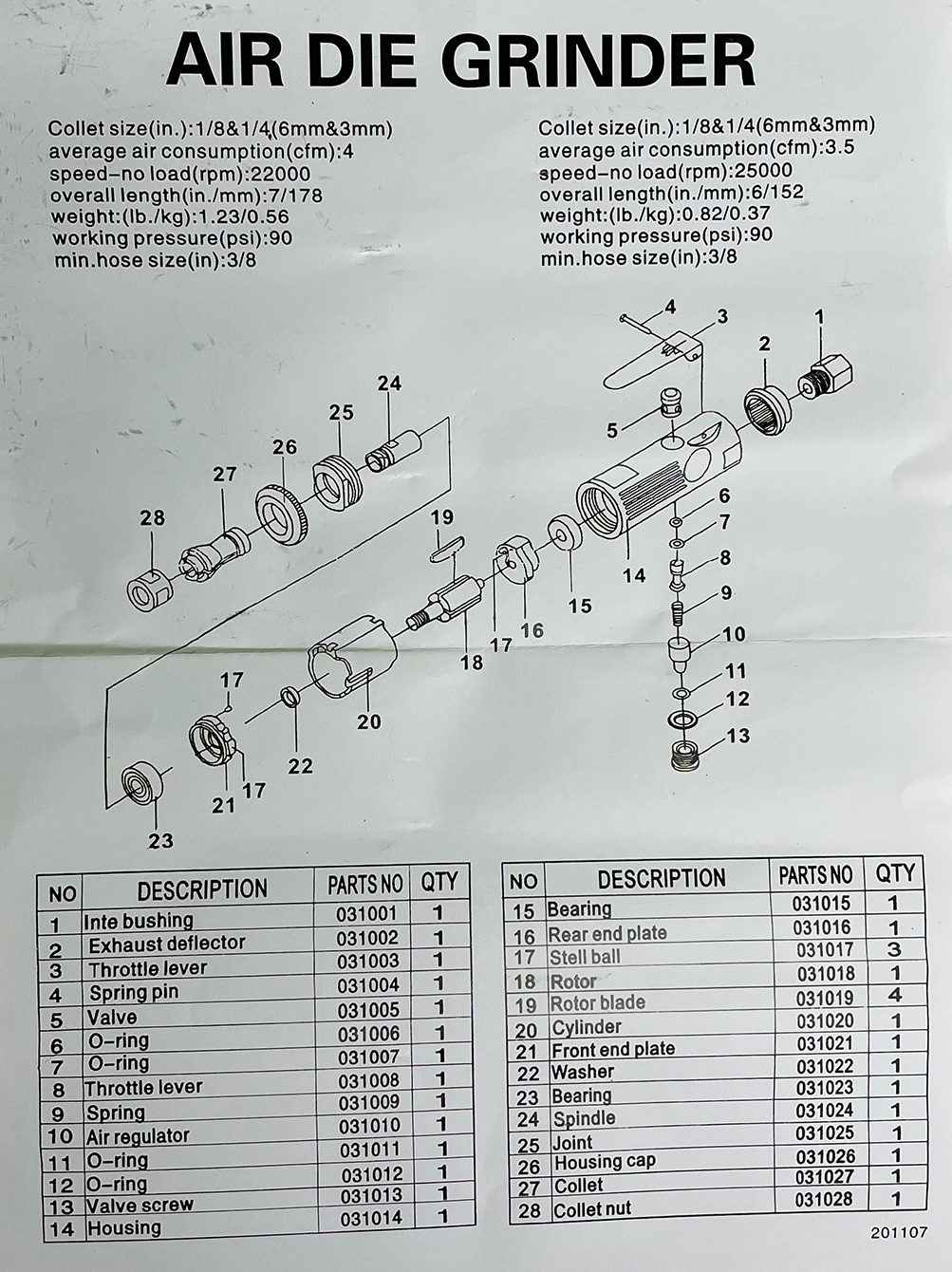 Mototool Neumático Con Accesorios y Maletín