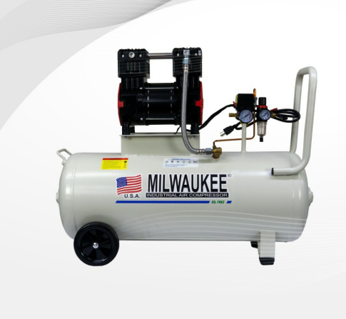 Compresor Libre de Aceite Milwaukee 2 HP – Tanque 70 Lts OL2570