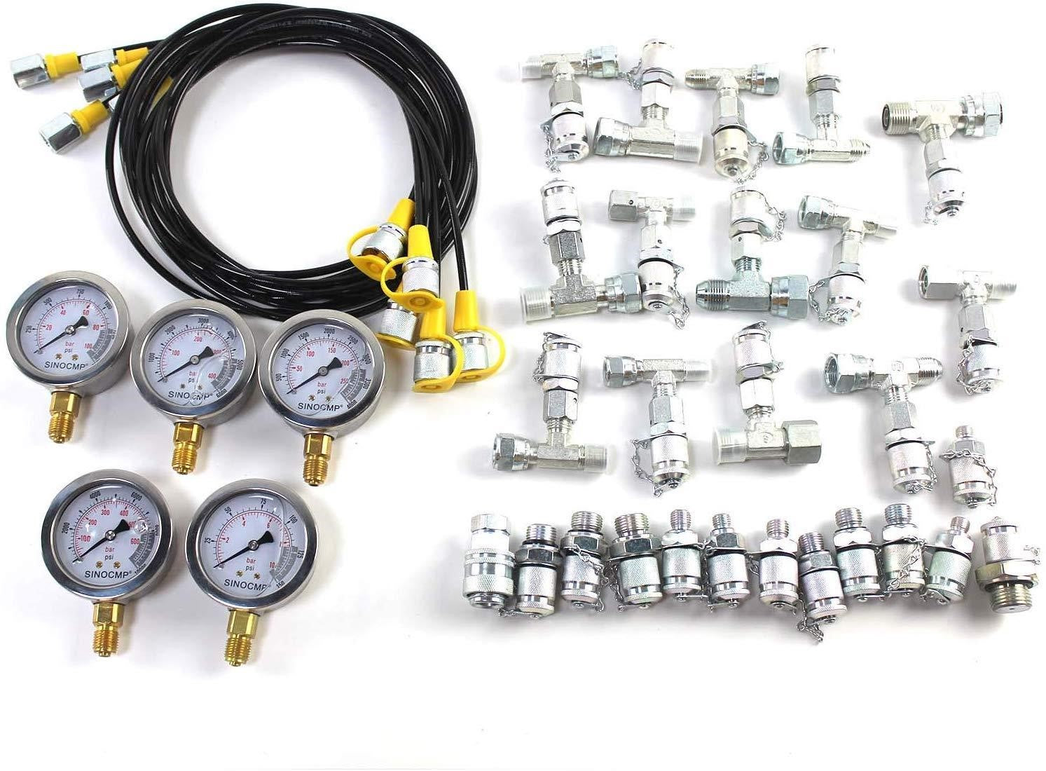 Kit De Prueba De Presión Hidráulica Para Maquinaria Pesada 10-600 Bar