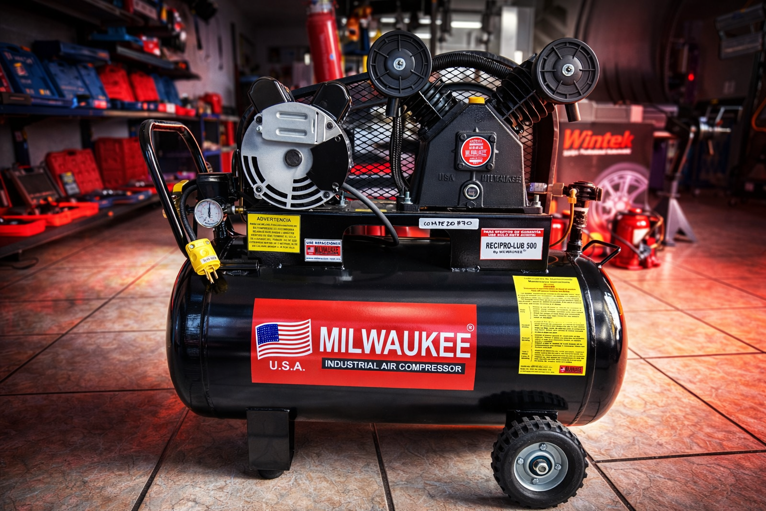 Compresor De Aire 2HP 70L Horizontal 110V