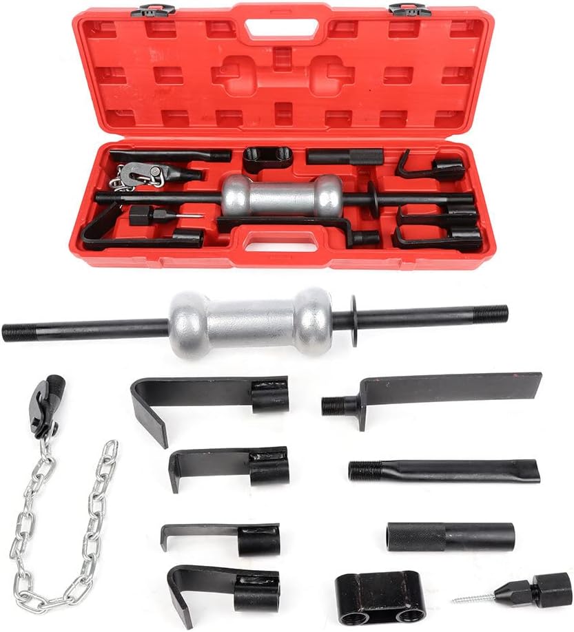 Combo Mesa Móvil Para Herramientas +  Extractor Abolladuras Con Martillo Deslizante (10lbs/13pzs)