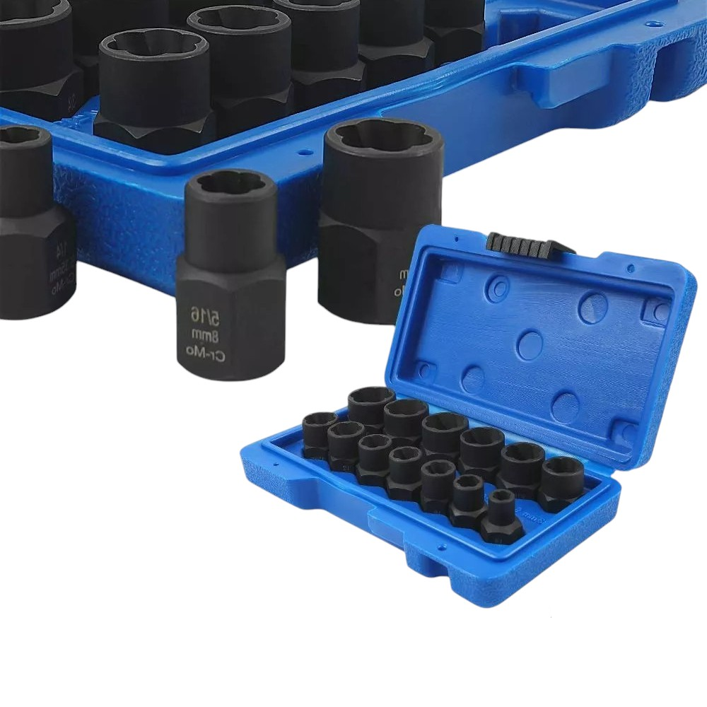 Juego De 13 Extractores De Impacto Para Tuercas Birlos