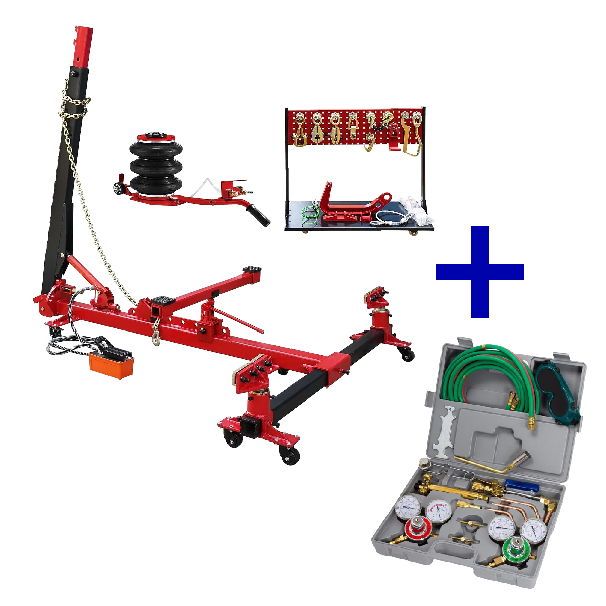 Combo Banco De Enderezado 10T UT160-3G+ Set Completo Corte y Soldadura Tipo Harris KSC1504