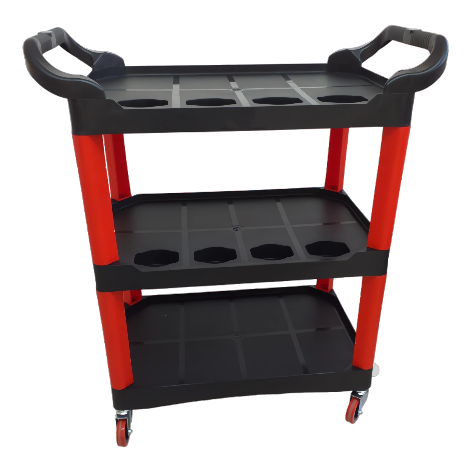 Carrito De Servicio De Plástico Triple Charola