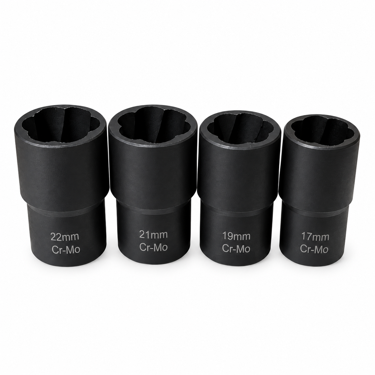 Kit Extractor Birlos Barridos 4 Piezas 17, 19, 21, y 22 MM