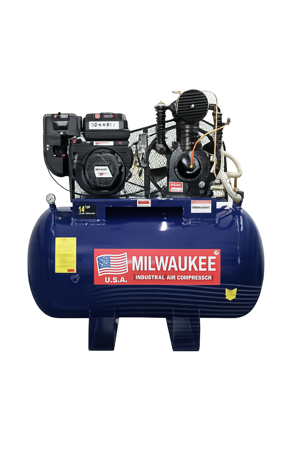 Compresor Industrial Milwaukee 300L Motor 14HP Psi Max. 175