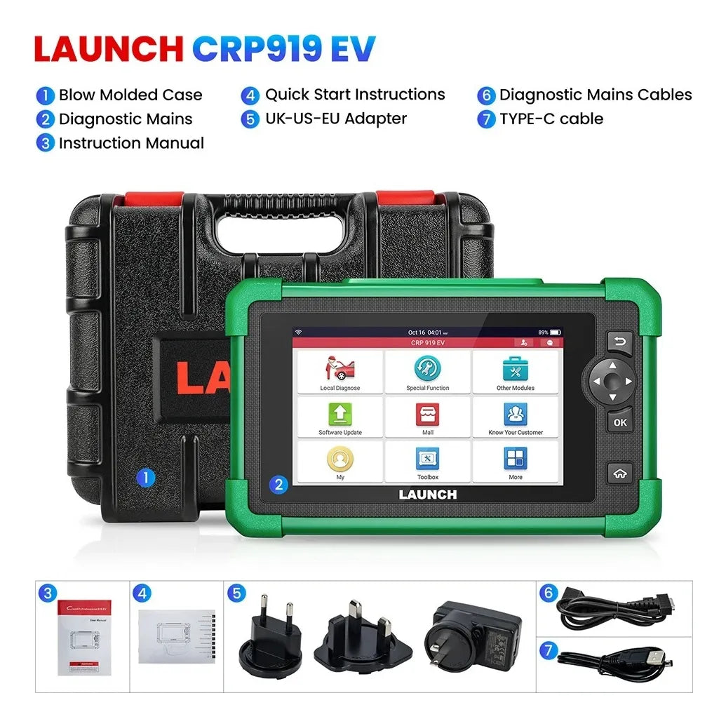 Escáner Automotriz Launch CRP919 EV Vehículos Eléctricos