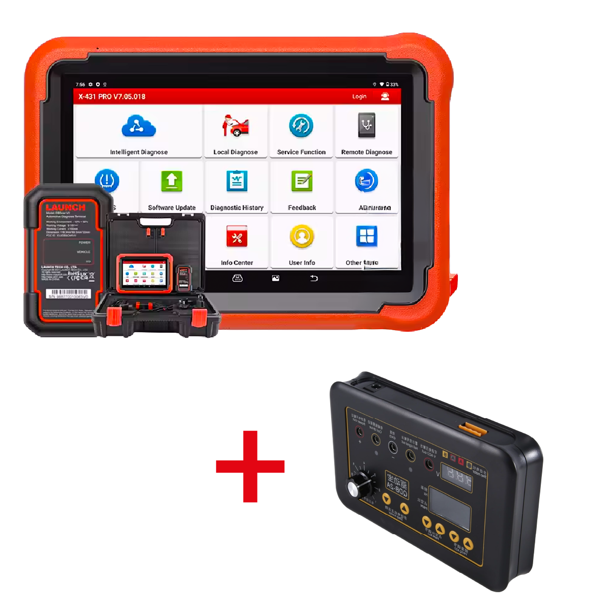 Combo Escáner De Diagnóstico Launch X431 Pro SE + Probador Válvulas Solenoides e Inyectores