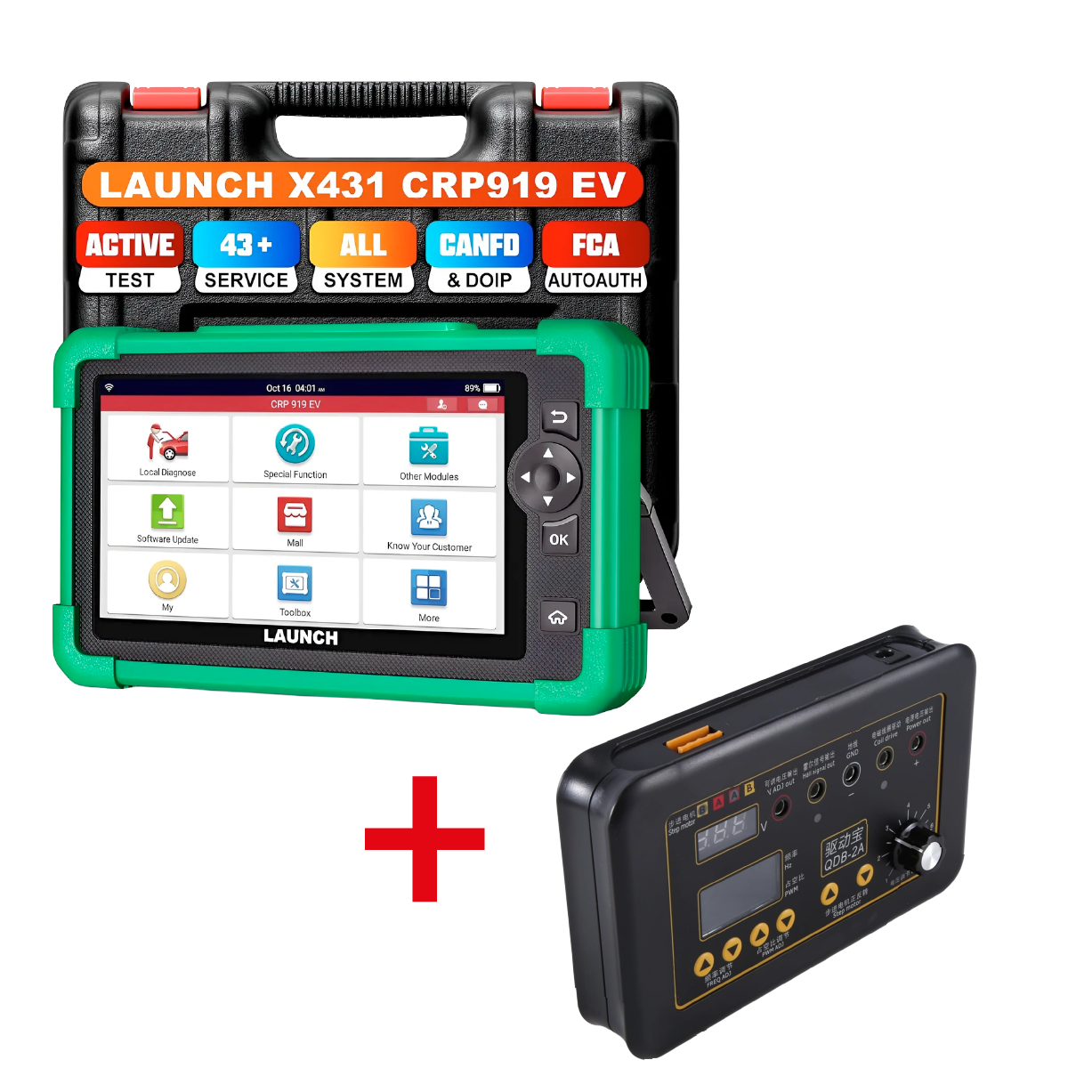 Combo Escáner Para Vehículos Eléctricos CRP919 EV + Probador Válvulas e Inyectores