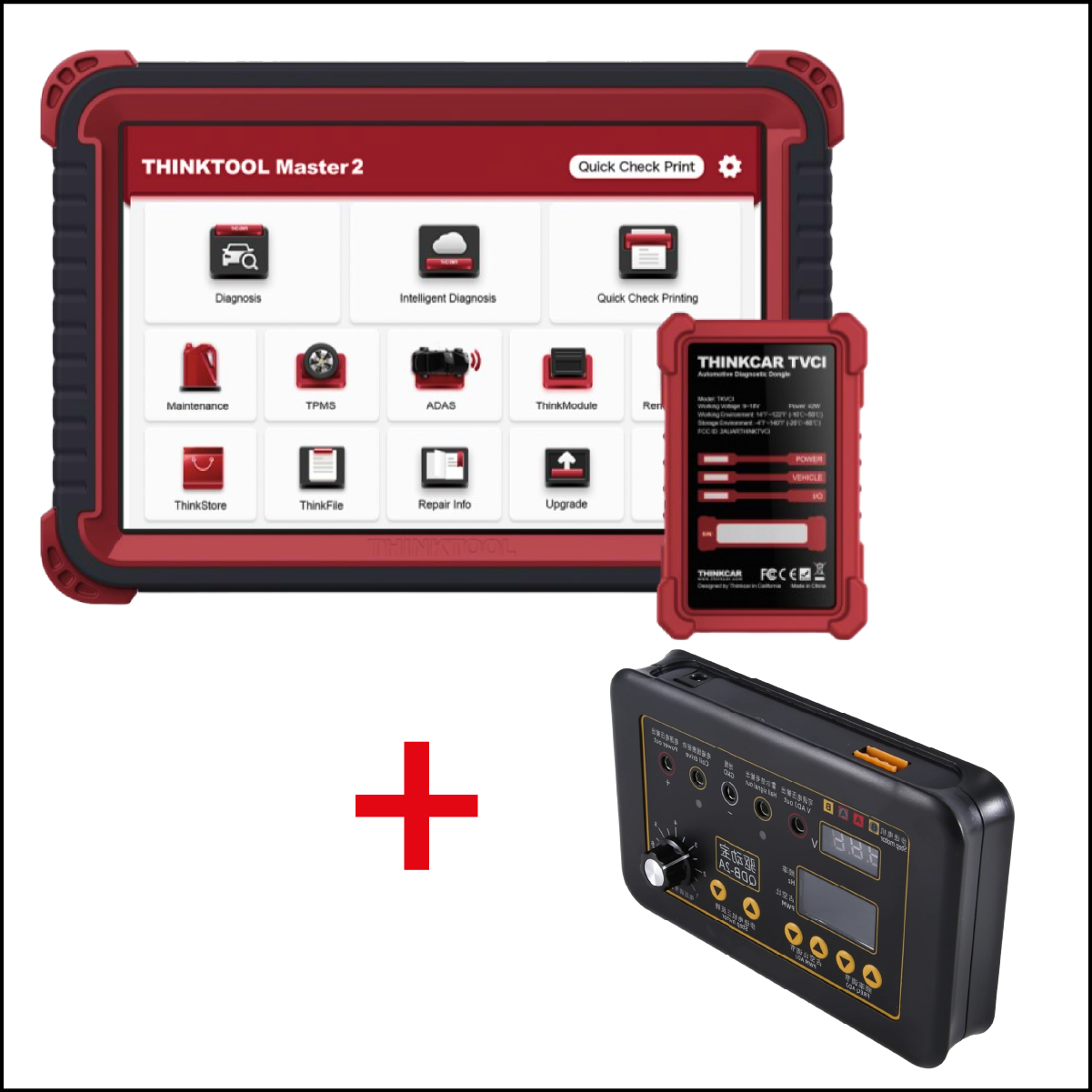 Kit Diagnóstico Avanzado ThinkTool Master 2 + Probador Válvulas Solenoides e Inyectores