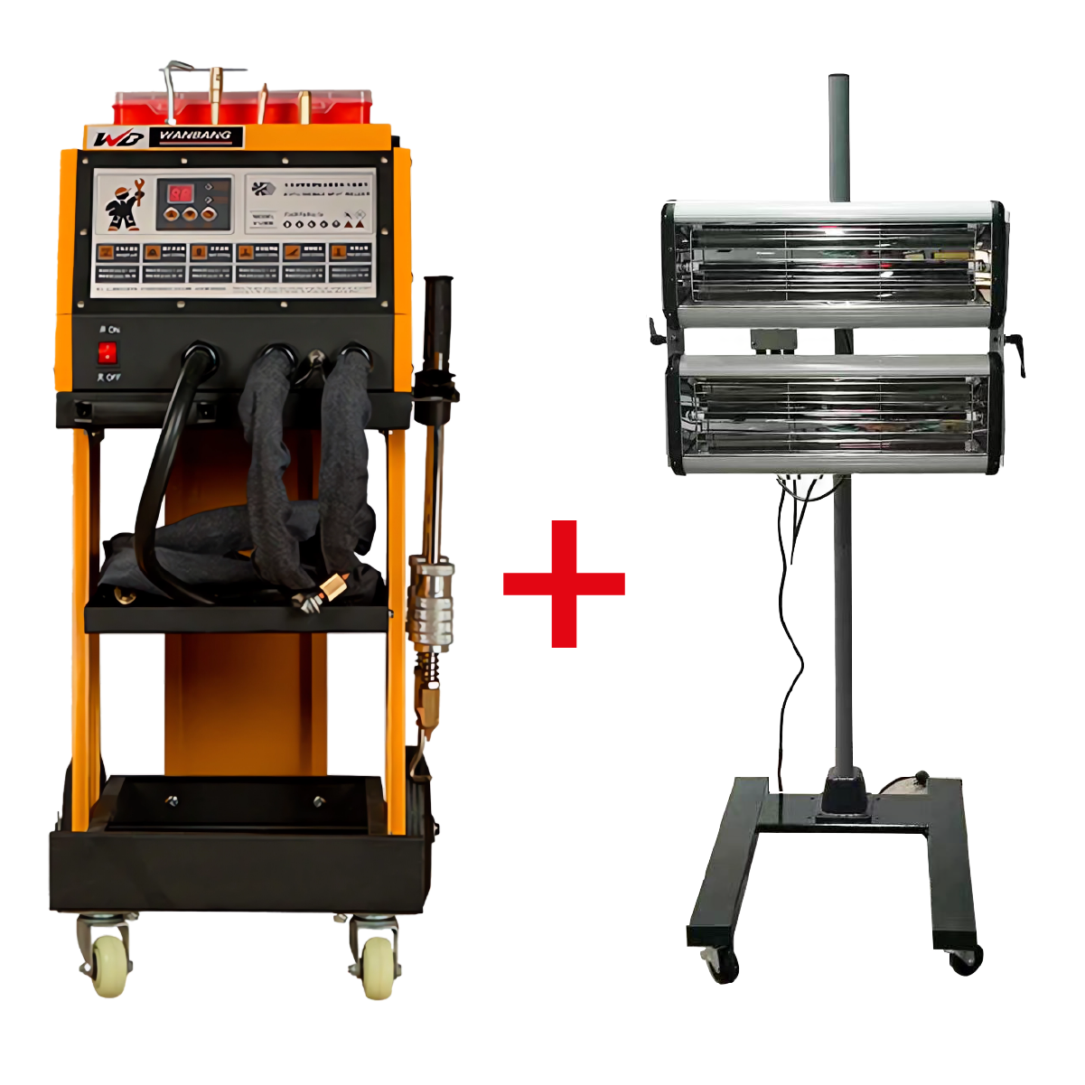 Kit Spotter Digital y Pistola Reparación 2en1 +  Lámpara de Secado Infrarrojo 2 Paneles