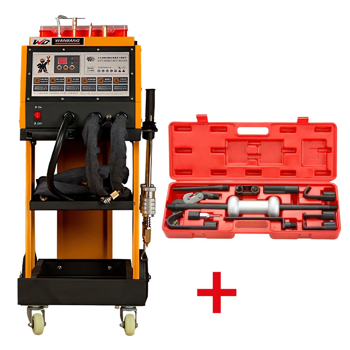 Kit Spotter Digital y Pistola Reparación 2en1 + Extractor Con Martillo Deslizante (10lbs/13pzs)