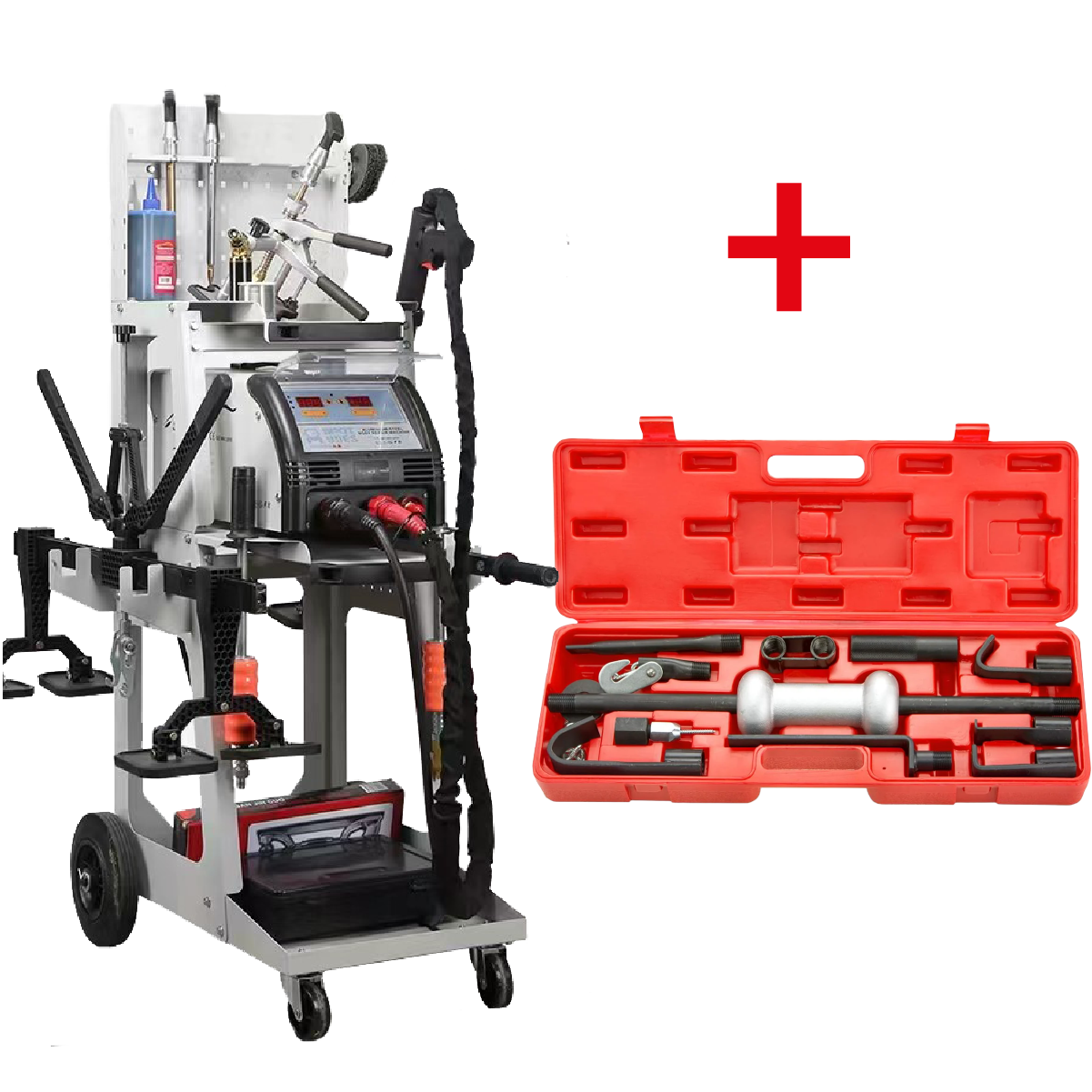 Kit Eliminación de Abolladuras: Spotter+ Extractor Con Martillo Deslizante (10lbs/13pzs)