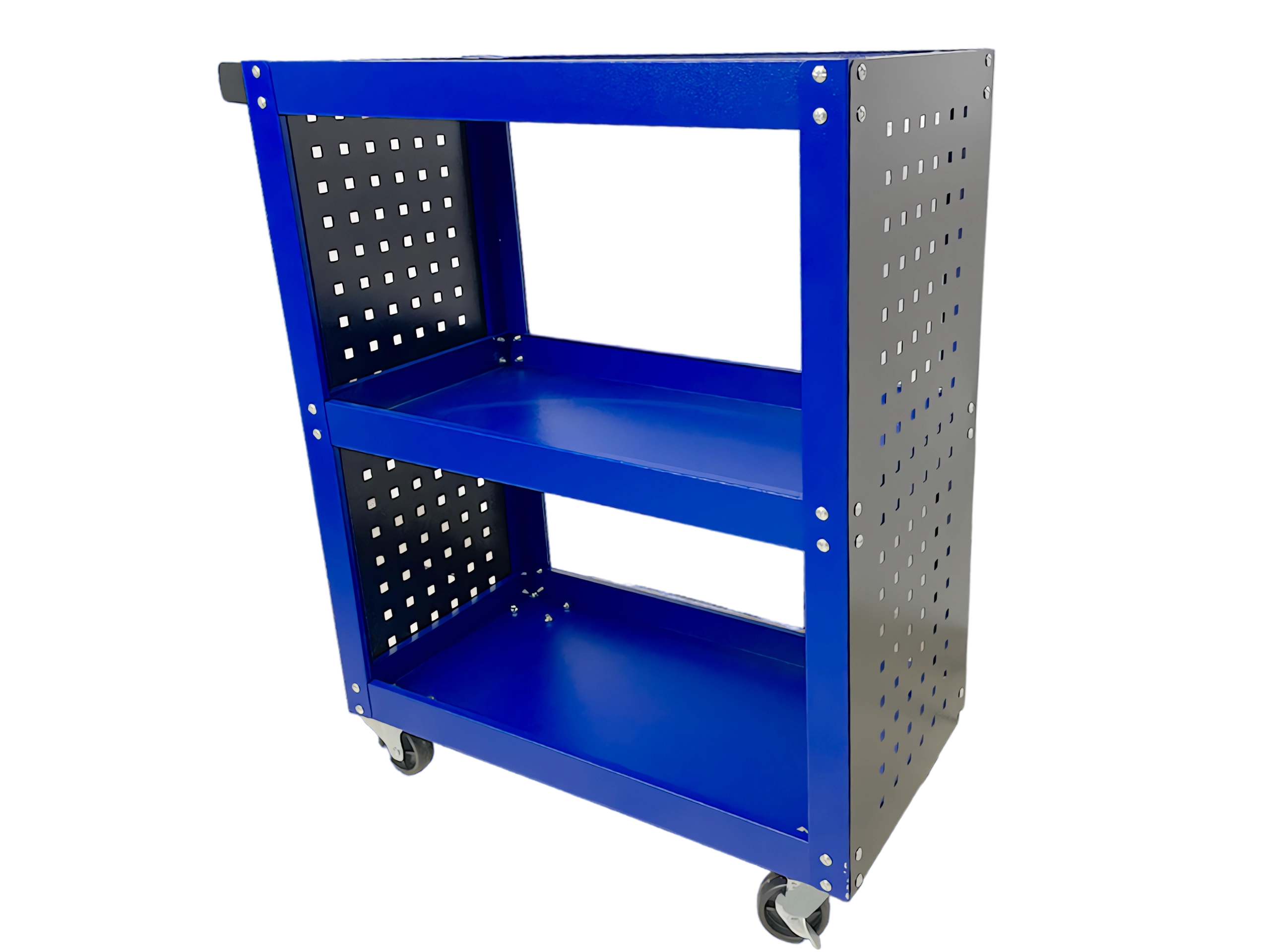 Carrito Servicio Triple Charola Acero Inoxidable