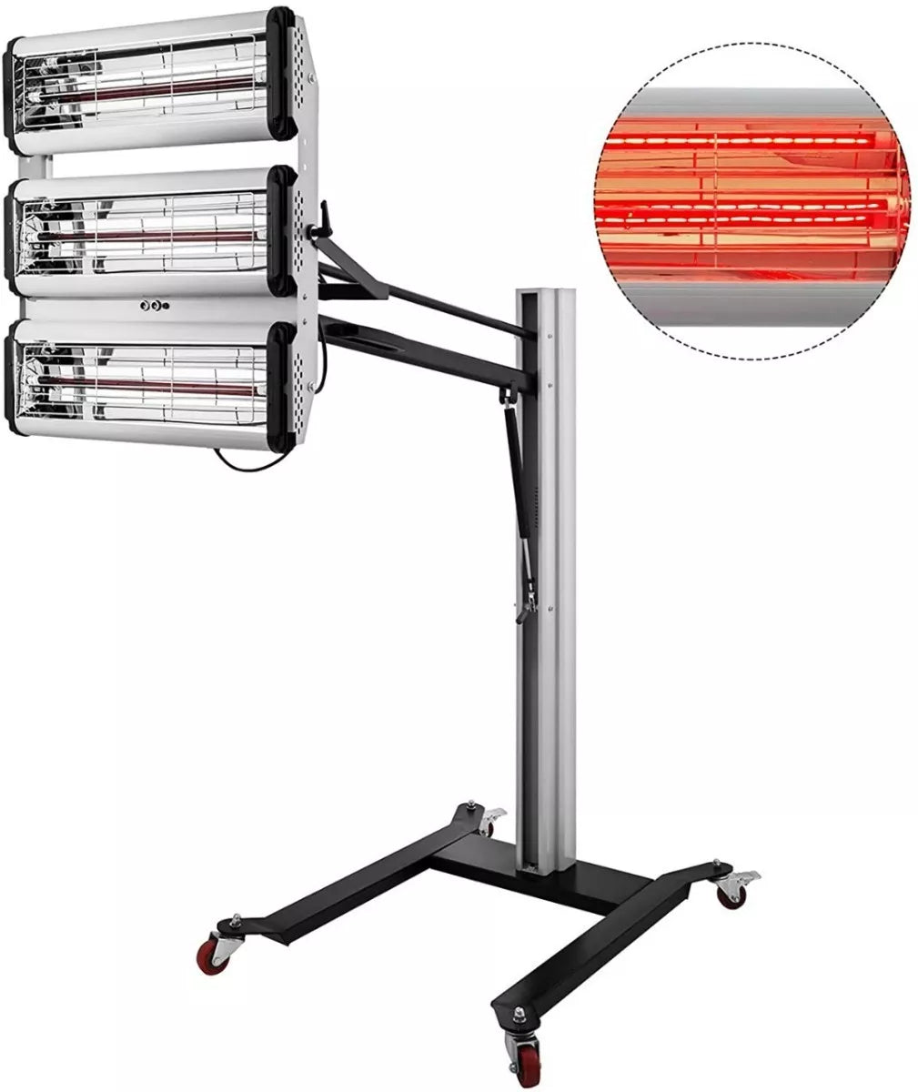Lámpara De Secado Infrarrojo Pintura Automotriz 3 Paneles x 1050 W Onda Corta