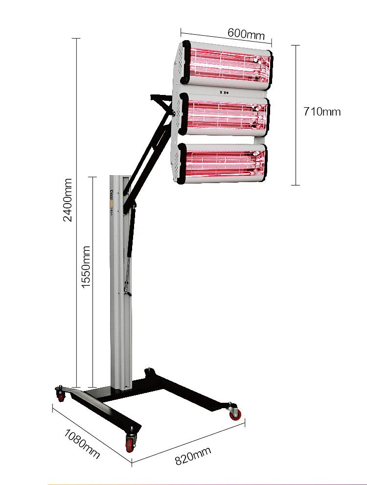 Lámpara De Secado Infrarrojo Pintura Automotriz 3 Paneles x 1050 W Onda Corta