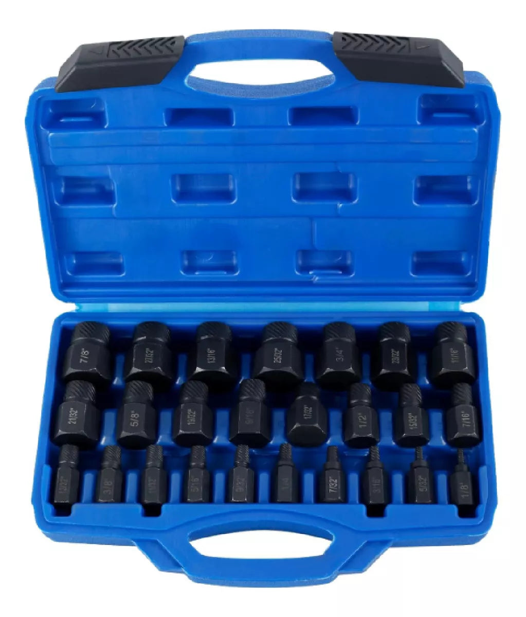 Juego De Extractor De Tornillos De 25 Pzs Cabeza Hexagonal