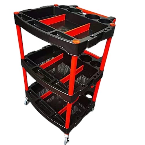 Carrito Servicio Plástico Charola Para Detallado Automotriz