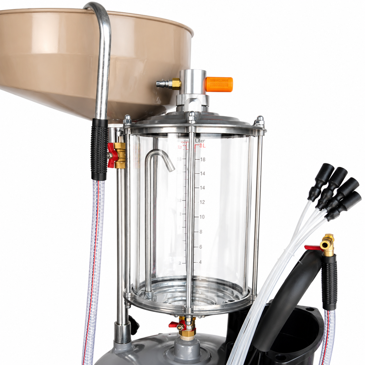 Receptor Extractor De Aceite Usado 80L Con Cámara 10L