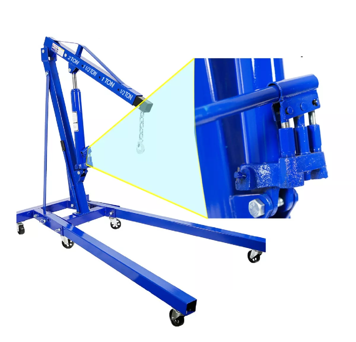 Combo De Elevación: Pluma Hidráulica 2T + Soporte Para Motor 500 Kg. ¡Ahorra al Comprarlos Juntos!