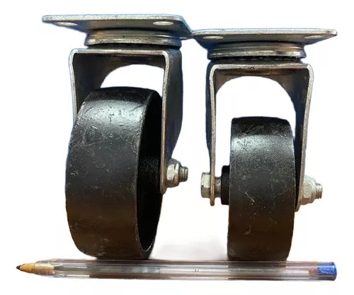 Rueda Metálica Giratoria Para Pluma Hidráulica GDE 4"