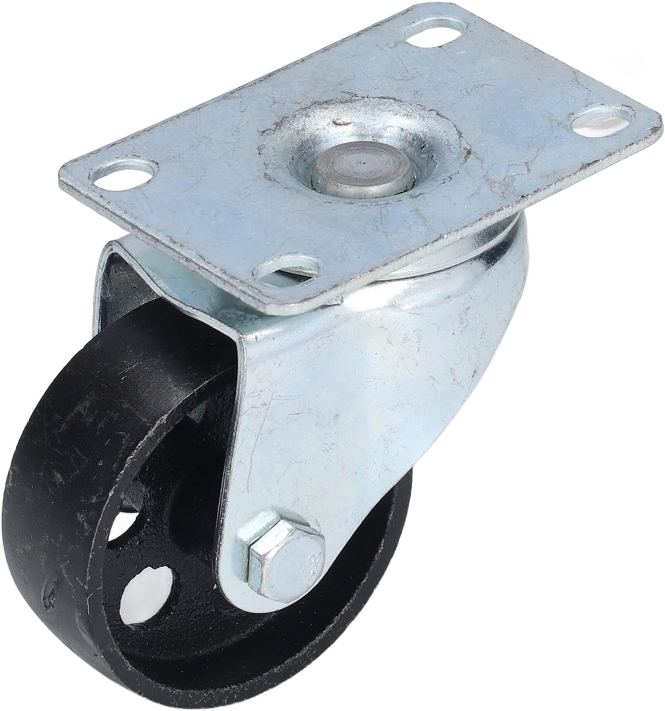 Rueda Metálica Giratoria Para Pluma Hidráulica GDE 4"