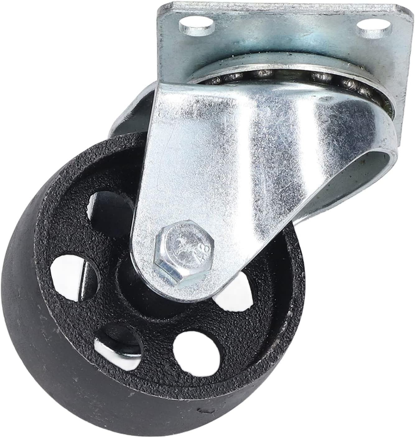 Rueda Metálica Giratoria Para Pluma Hidráulica GDE 4"