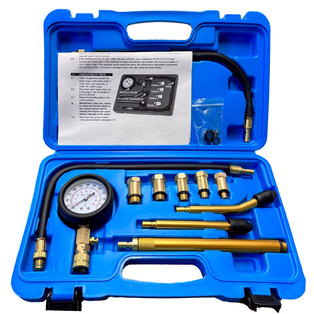 Manómetro Para Medir Compresión De Motor De Gasolina