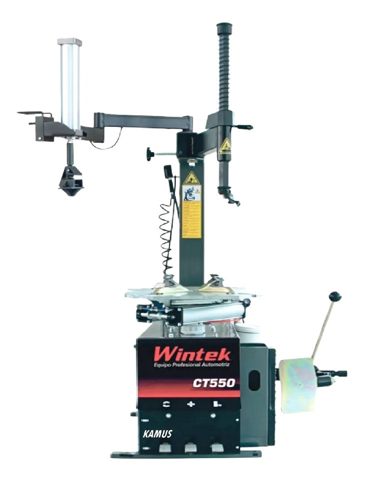 Desmontador Apertura 24" con Brazo + Llave de Impacto 1/2" 630 LB/PIE + Manguera 3/8" x 15mts.