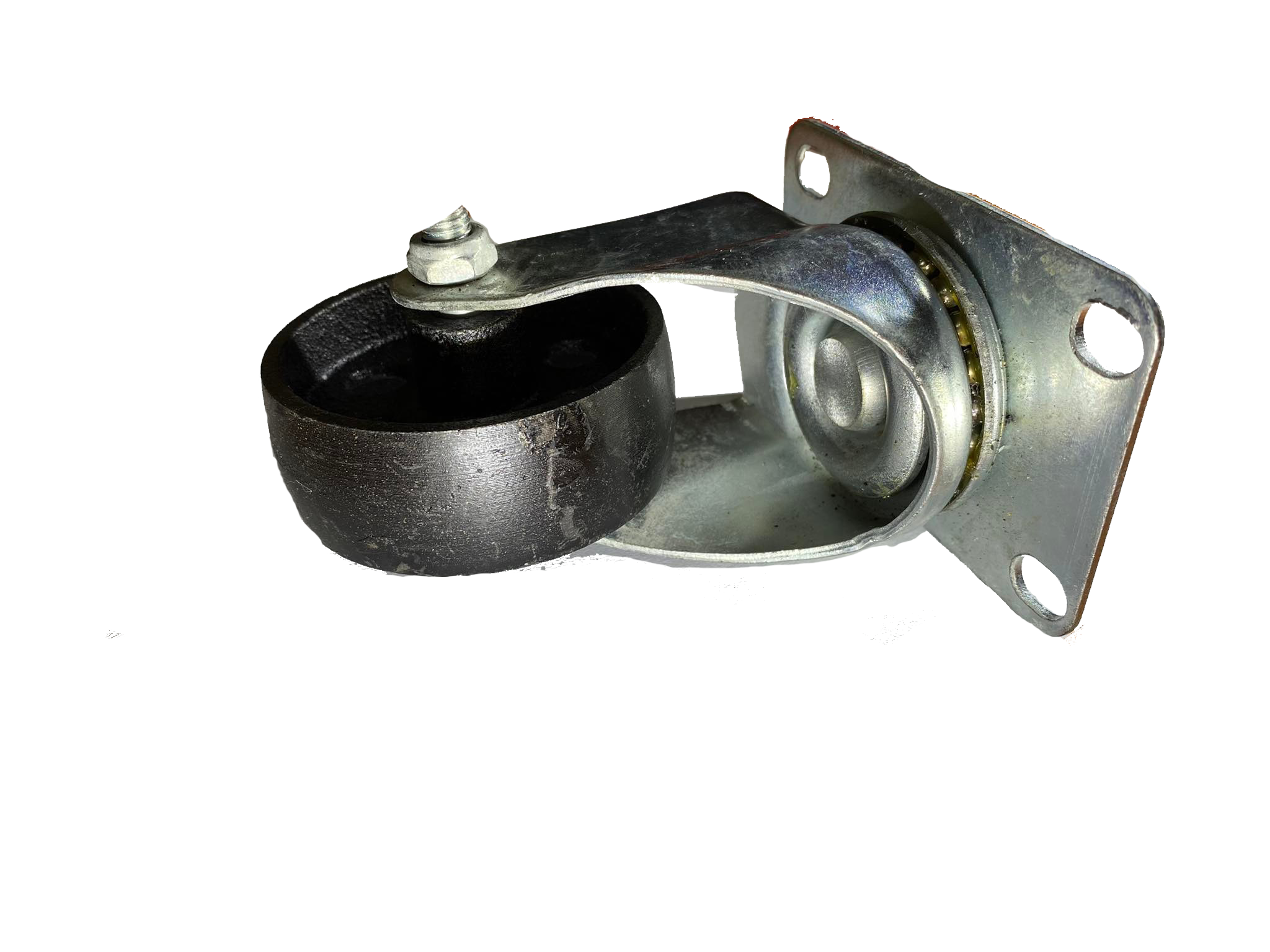 Rueda Metálica Giratoria Para Pluma Hidráulica GDE 4"
