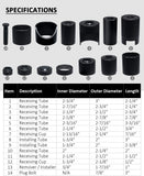 Juego de 14 adaptadores para prensa 2WD y 4WD