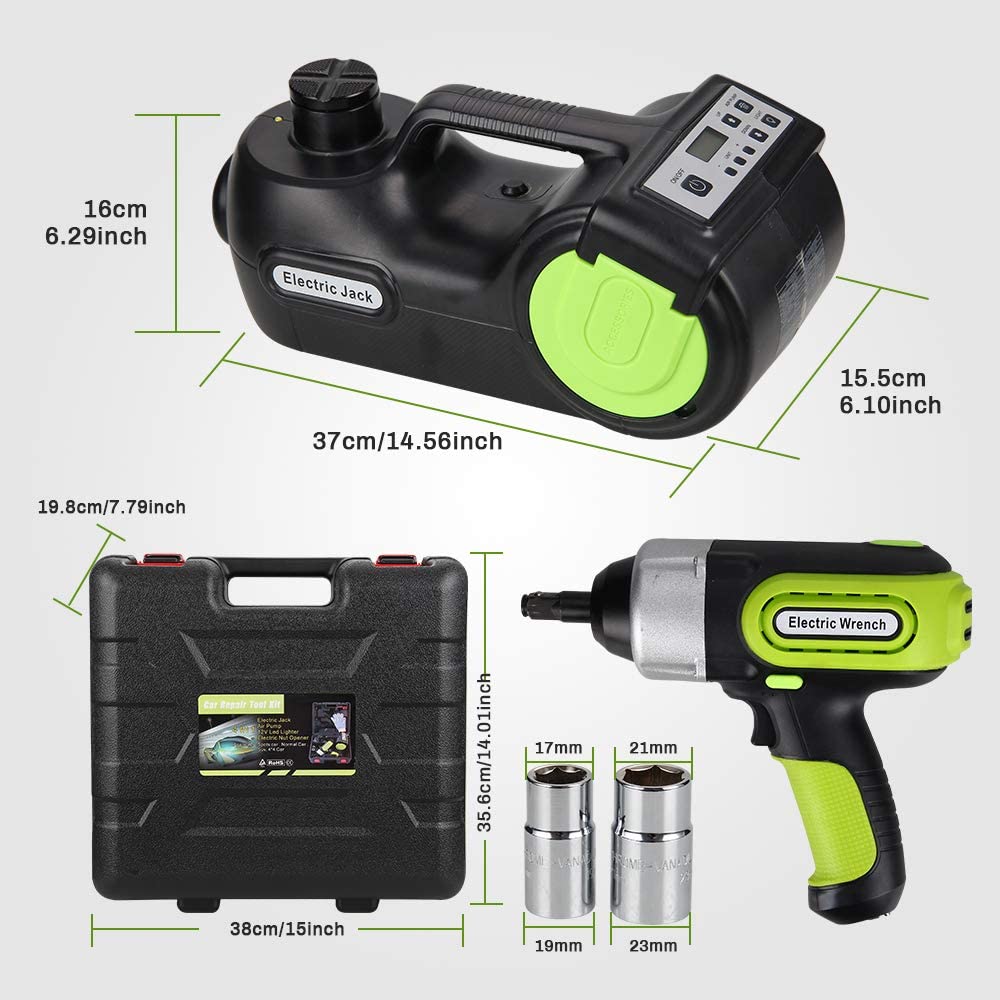 Kit Emergencia 5-1 Gato y Llave Eléctrico 12V