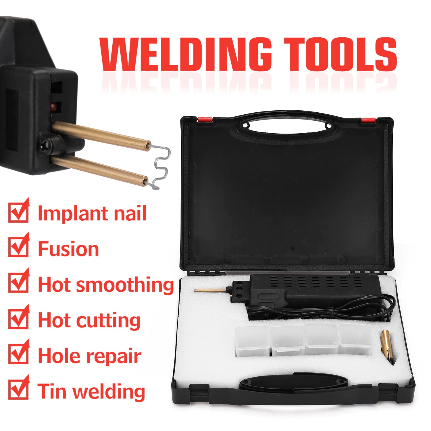 Pistola Para Soldar y Reparar Plásticos Con Grapas